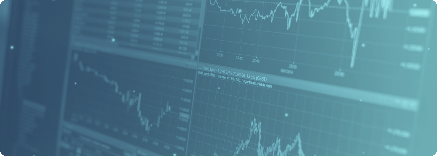 des graphique affichés vue de coté de couleur bleu